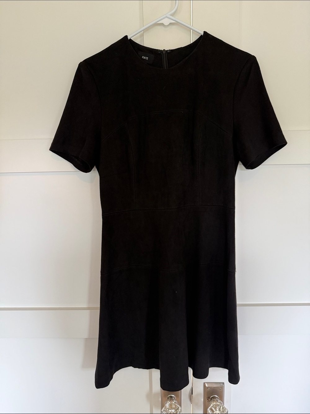 Fate Black Short Sleeve A-Line Midi Dress